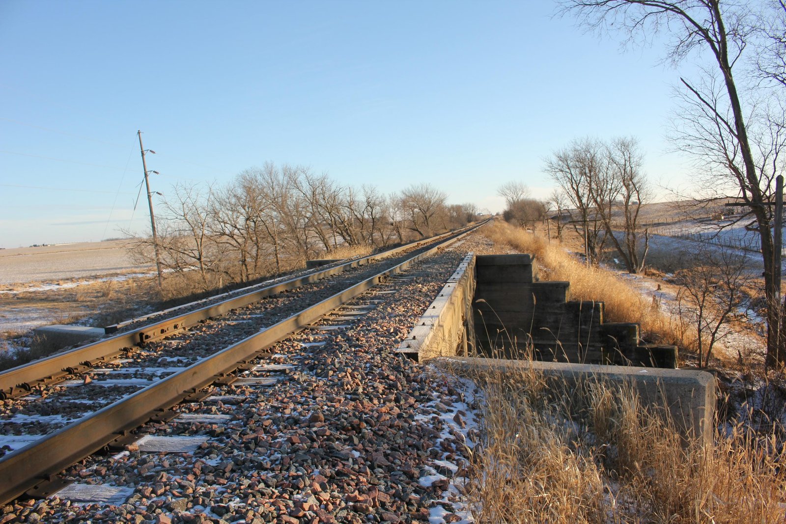 Looking east